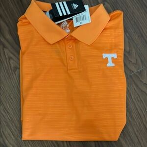 Adidas Vibrant Orange Polo with White Logo